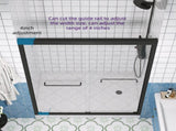 Half frameless double sliding glass shower door, SGCC certified 1/4 inch transparent tempered W2965P364895
