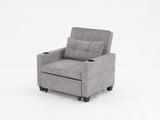 Futon Chair Bed Convertible Chair 3-in-1 Pull Out Sleeper Chair Beds with USB Ports,Wear-resistant 71472991
