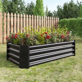 Metal Raised Garden Bed, Rectangle Raised Planter 421ft for Flowers Plants, Vegetables Herb Veezyo 62917214