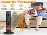 33" Tower Space Heater with 3D Flame, 1500W Portable Electric Heater with Thermostat, 60&deg 35471126