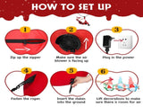 6.6 FT Lighted Christmas Inflatable Decoration, Inflatable Three Christmas Gnomes Elves, Funny Blow 49965532