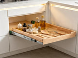 17"W x 21"D Pull Out Cabinet Organizer, Soft Close Sliding Wood Shelf, Heavy-Duty Slide Out Drawer 72546587