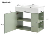 21.6 inch Modern Floating Bathroom Vanity with Ceramic Basin - Perfect for Small Bathrooms, N729P170388F