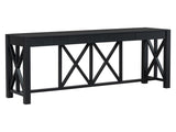 U_Style 60''Acacia Veneer Console with 4 Spacious Drawers, Modern Crisscross Design Entryway N711P289747B