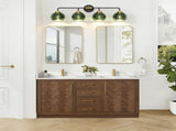 4-Light Bathroom Light Fixtures, Modern Vanity Lights with Glass W3775P466605