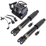 ZNTS Pair Rear Shock Absorbers + Air Compressor Pump Set For Cadillac Escalade Chevrolet Suburban Tahoe 84710593