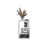 Everet 25" High 3-Tier Side Table Black White B200P286953