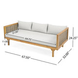 3 SEATER DAYBED WITH RATTAN ARMS 31991891