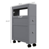 Bathroom Side Storage Cabinet - Gray 61834910