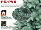 Artificial 4ft Blue green Tint Christmas Tree with 475 PE/PVC Mixed Branch Tips, memory wireiron 72738893