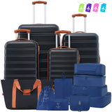 Hardshell Luggage Sets 4 pcs Bag Spinner Suitcase with TSA Lock Lightweight-16"20"24"28" PP310249AAP