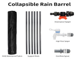 100 Gallon Folding Rain Barrel Water Collector Black 05078177