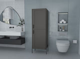 Sealy Hight Auxiliary Furniture in Melamine and 4 Shelves, Matt Gray B128P237147