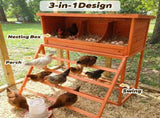 3-in-1 Nesting Boxes for Chickens with Perch and Swing- Wooden Chicken Nesting Box for Poultry 3 18367101