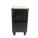 4 DRAWERS MULTIFUNCTIONAL TOOL CART WITH WHEELS AND WOODEN TOP-ORANGE W1102111186