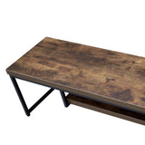 Weathered Oak and Black TV Stand with 1-Shelf B062P209412