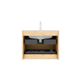 BRON 24" Bathroom Vanity Sink, Modern Wall-Mounted Floating Plywood Bathroom Storage Cabinet W2615P264552