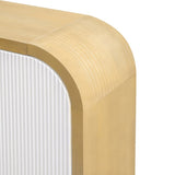 U_STYLE 4-door Curved Corner Design Wavy Door Panel Cabinet with Adjustable Shelves, Suitable for WF530090AAK