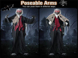 8.2ft Animatronic Werewolf Halloween Decor Realistic Fur, Scary Howls, Red Flashing LEDs, 18608033