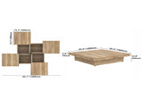 Square Veneer Coffee Table Sliding Top with Storage in Natural Wood Grain 39.4'' N735P388120N