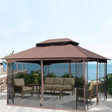 ZNTS 13x10 Outdoor Patio Gazebo Canopy Tent With Ventilated Double Roof And Mosquito Net 16087130
