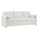 004-Modern 3-Seater Sofa 77" Chenille Couch - Plush Triple Seater Sofa with High-Density Foam W2636P232362