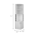 Syrah Corner Bar Cabinet, Two External Shelves White B070102687
