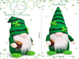 St Patricks Day Gnomes Decorations, 2 Pack Gnomes Plush Lucky Green Shamrock Home Table Decor 92777767