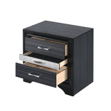 2 Drawers and 1 Jewelry Drawer Nightstand, Black B016P253286