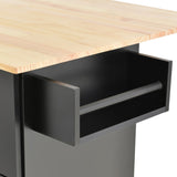 Rolling Mobile Kitchen Island with Solid Wood Top Locking Wheels,52.7 Inch Width,Storage Cabinet 84278020