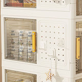 4-Tier Rolling Storage bookcase with Wheels, Large Capacity Storage bins, Mobile Multifunction W2699P184783
