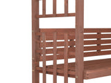 6.8FT Wooden Arch with Bench for 2 People, Garden Arbor Trellis for Climbing Plant, Outdoor Garden 11816565