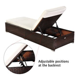 Outdoor Leisure Rattan Furniture Pool Bed / Chaise -Brown 23911533