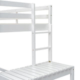 ZNTS Twin High Loft Bed with Ladder landing Platform, Ladders, Guardrails,White 83037677