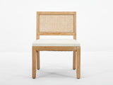 Farmhouse Rattan Dining Chairs Set of 2, Mid Century Modern Kitchen & Dining Room Chairs, Cane W1143P483566
