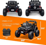 48.4" Ride On Car for Kids, Battery Powered Electric Car with 2 Seats, Remote Control, 14" 76762901