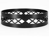 32in Fire Ring, Diamond Lattice Pattern, Round, Iron 73655264