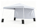 9ft x 9ft Pop Up Canopy Tent with Sidewall, UPF 50 Silver Coated Waterproof Oxford Instant Shelter, 40021628
