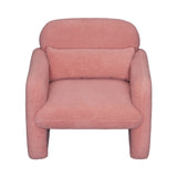 ZNTS Stylish and Minimalist Teddy Fleece Single Sofa Chair with Arms and Pillow, Armchair, Accent Chair W1716P196472