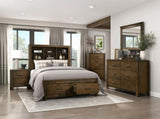 1pc Oak Finish Nightstand of 2x Drawers Rustic Aesthetic Bedroom Furniture 1pc Bedside Cabinet B011P207856