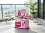 Kids Play Kitchen with Lights & Sounds 33 Accessories, Storage for Toddler 3-6 Years Old 05677630
