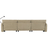 108" Modular Sectional Sofa, L-Shape with 31.5" Extra-Wide Seat Cushion, USB and Type-C Charger, 76049104