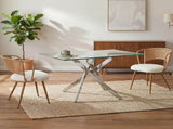 Wicker dining chairs - 2-piece set - Farmhouse soft cushioned cane back kitchen chair, sponge 92388899