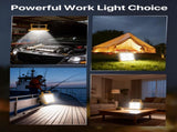 Portable LED Work Solar Light with Stepless Brightness Job Site Battery Rechargeable LED Floor Light 21256053