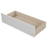 Twin size Platform Bed with Two Drawers, White WF195105AAK
