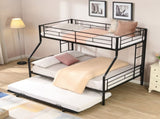 Twin Over Full with trundle Metal Bunk Bed , No Box Spring Needed, Easy Assemble W311P297436