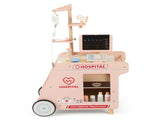 Wooden Doctor Playset for Kids Pretend Play Doctor Kit with Cart Gift for Toddlers Boys Girls Aged 89232646