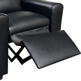 ZNTS Marisa 22" Black PU Leather Kids Recliner Chair with Cupholder B061110700