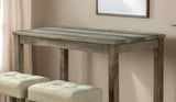 Dining Room Transitional Brown 3pc Dining Set Rubber wood Table 2x Stools Tufted Seat Beige B2741P301901