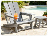 Gray Weatherproof HDPE Outdoor Adirondack Chair, 330LBS Capacity Ergonomic Patio Lounge Chair with 96564921